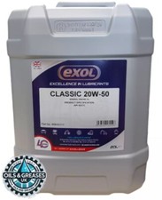 EXOL CLASSIC 20w50 20L A CLASSIC ENGINE OIL FOR VINTAGE AND CLASSIC APPLICATIONS