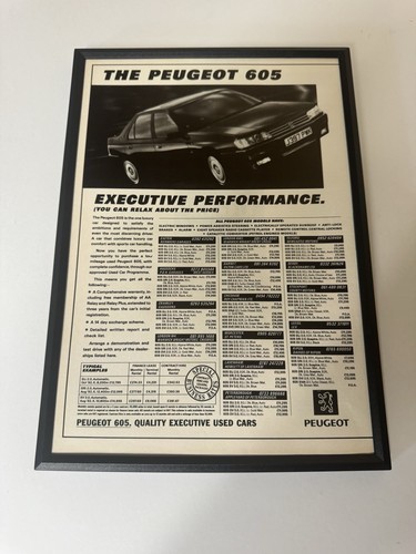 Framed original 1993 peugeot - 1993,