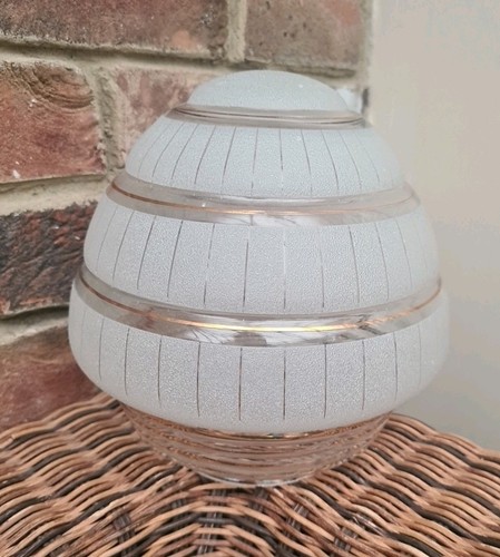 Vintage glass lamp shade - vintage,