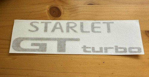 Starlet turbo rear - gt, sticker