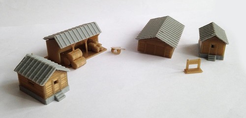 Scale buildings set - buildings,