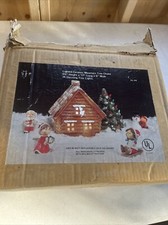 Lighted Ceramic Mountain Tree Chalet