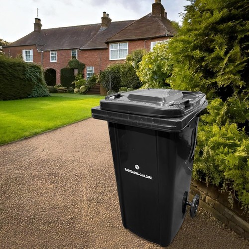 240l black wheelie bin - 240l, outdoor