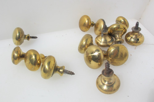 Vintage brass cabinet knob - brass,