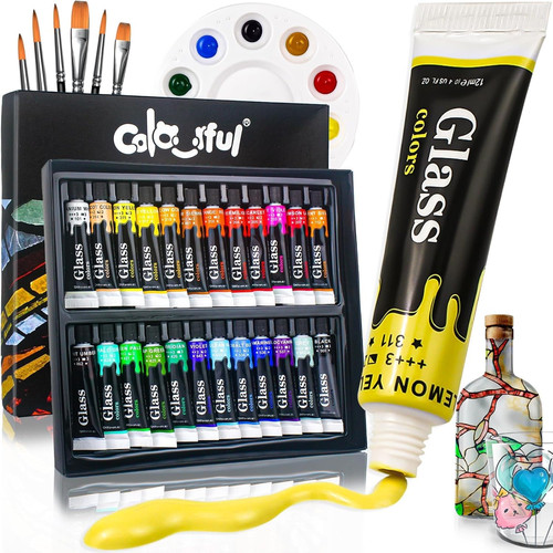 Glass paint set with nylon - paint,