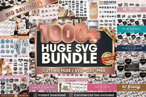 1000 svg mega bundle - mega,