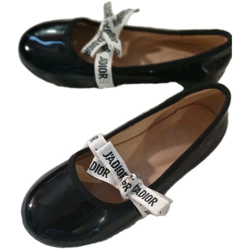 Dior black white ballet flats - black,