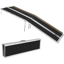 Wheelchair Ramp Folding Aluminium Threshold Ramp w/ Non-Skid Surface
