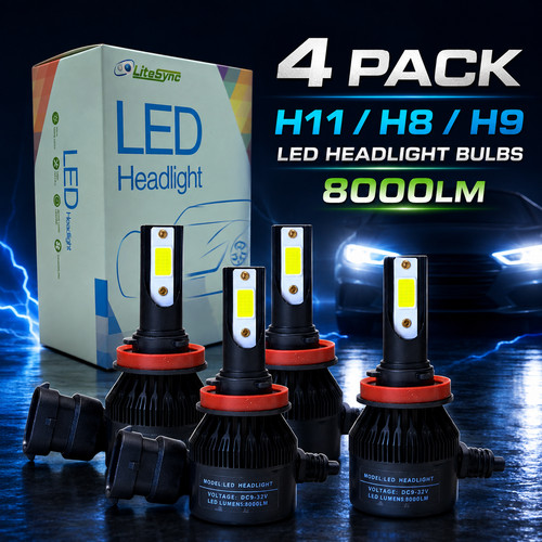 H11 led headlight bulbs - 4x,