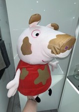 Peppa Pig Jumping in Muddy Puddles Splash Large Big  CBeebies Gift Plush Toy