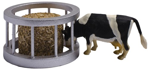 Cattle feeder bale - bale, cow