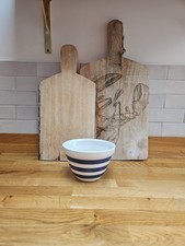 Vintage Staffordshire Chef Ware Blue And White Pudding Mixing Bowl Small