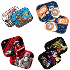 2 x Disney Star Wars Force Car Sun Shade UV Baby Children Kids Window Visor