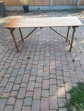 Rustic Trestle Table, Vintage