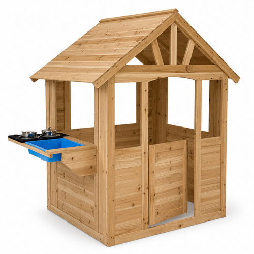 Wooden cubby house - wooden, with