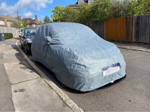 Car cover numberplate window - cover,