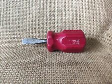 RS Spiralux Tools England red burgundy stubby screwdriver slot flat repair shop