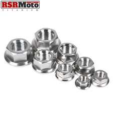 Titanium Hex Flange Nuts M5 M6