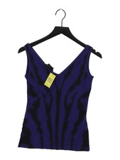 Isabel De Pedro Women's T-Shirt UK 10 Purple Viscose with Elastane Basic