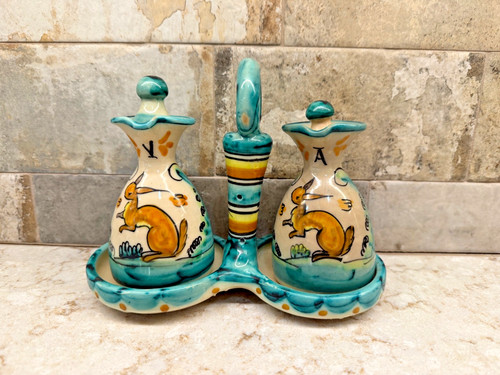 Vintage spanish pottery - vintage, oil