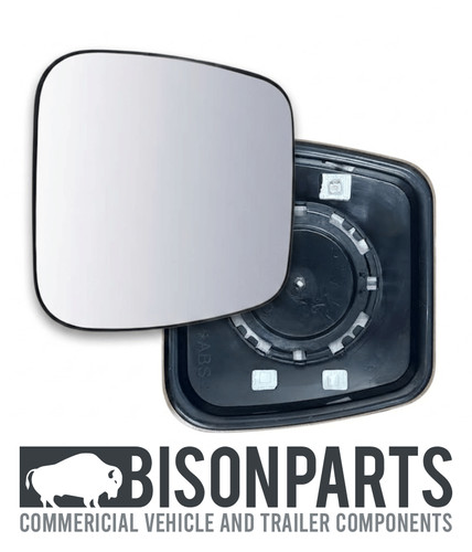Heated wide angle mirror glass - heated,