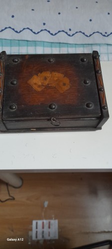 Vtg card box antique hand - vtg,