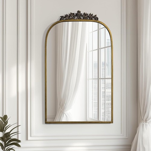 Vintage arched mirror large - arched,
