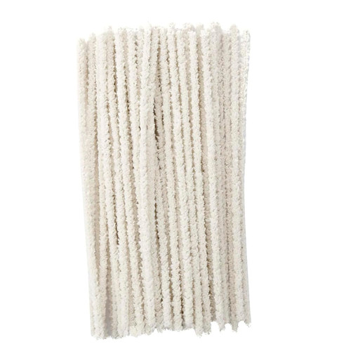 Siliget white pipe cleaners - pipe,