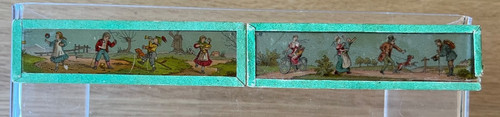 Vintage glass magic lantern - glass,