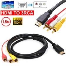 1.5m HDMI Male to 3 RCA Video