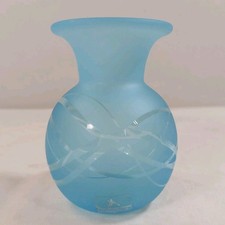 Bath Aqua Glass Bud Posy Vase