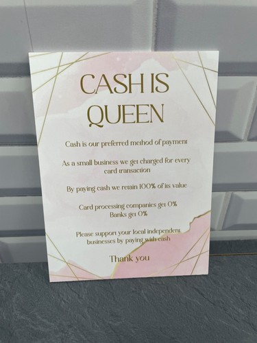 Cash payment sign for - payment, salon