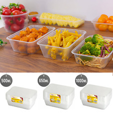 50 Reusable Food Containers Takeaway Microwave Freezer Safe Tubs Boxes Lids