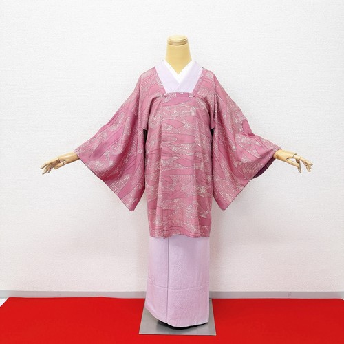 Elegant pink haori kimono - pink,