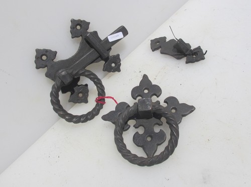 Antique iron door latch lock - antique,