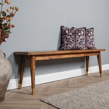 Elm Home and Garden Henlly Dining Hall Shoe Bench Solid Mango Wooden 45 cm High