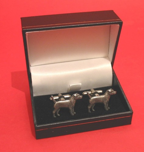 Patterdale terrier cufflinks - terrier,
