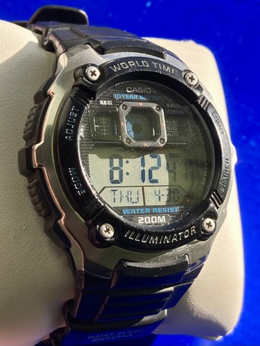 Casio world time digital black - world,