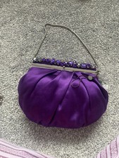 FENN WRIGHT MANSON Brand New Purple Violet SILK BOW HANDBAG BNWT!! Rrp £139