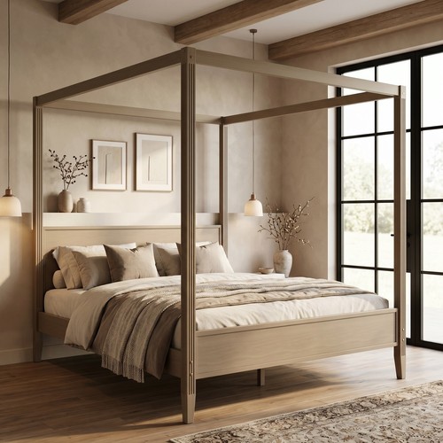 King size four poster bed - king,