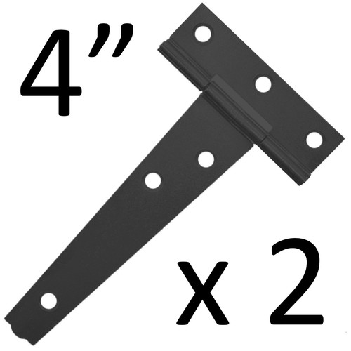 Black tee hinges - 4",