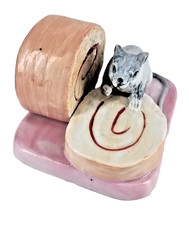 Ceramic Mouse With Swiss Roll