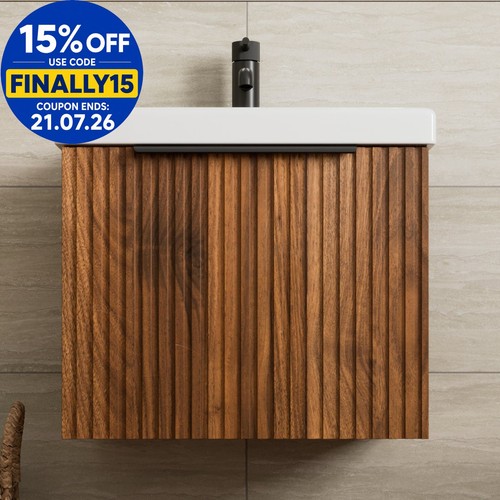 Fluted 500mm bathroom vanity - fluted,
