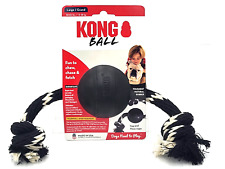 KONG Extreme Ball with Rope LARGE Tug Fetch & Chew Dog Toy