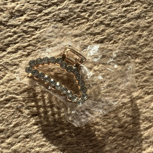 Gold heart hair claw clip - hair,