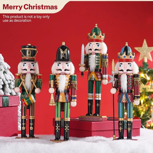 30cm wooden nutcracker soldier - wooden,
