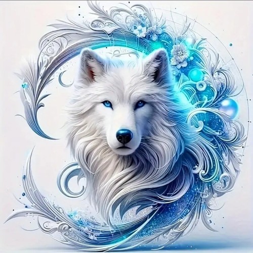 Snow wolf fantasy - , decal