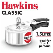 Hawkins Classic Pressure Cooker 1.5 Litre Aluminium Cookware Multi Pot Kitchen