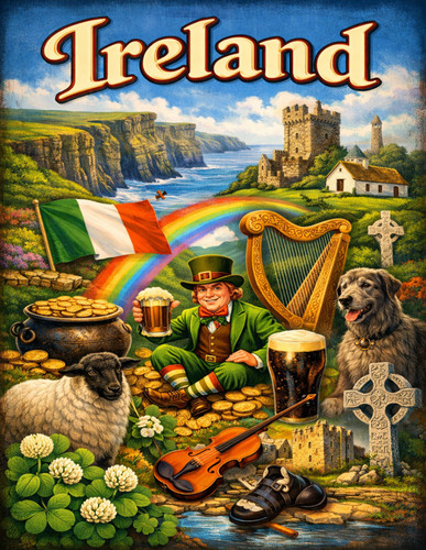 Ireland fridge large magnet - ireland,