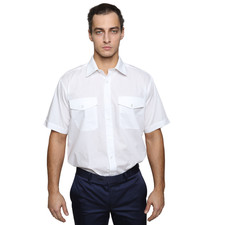 Mens Pilot Shirt Short Sleeve